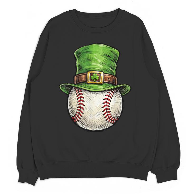 St Patricks Day Baseball Player Leprechaun Hat Men Boys Kids Unisex Sweatshirt