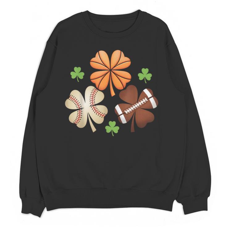 St Patricks Day Shamrock Basketball Baseball Irish Boys Men Unisex Sweatshirt