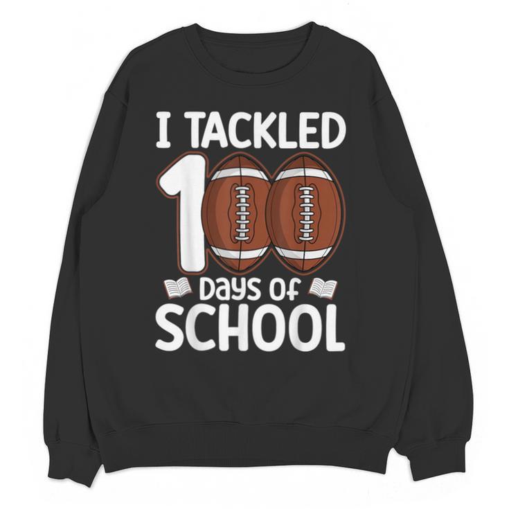 I Tackled 100 Days Of School Baseball Player Kids Teacher Unisex Sweatshirt