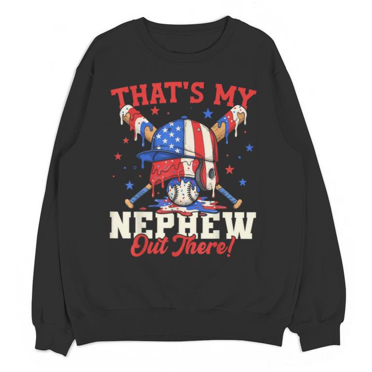 That's My Nephew Out There Baseball Cream Drip Crossed Bat Unisex Sweatshirt