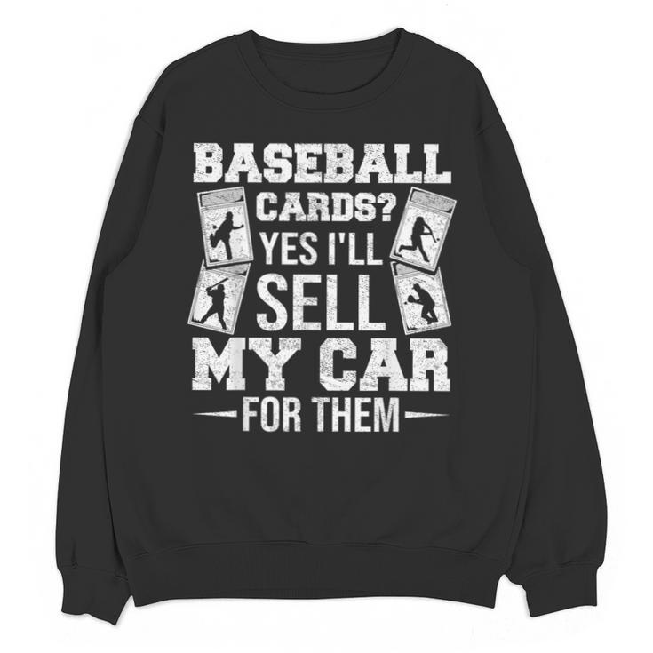 Trading Card Collector Cardboard Baseball Card Collector Unisex Sweatshirt