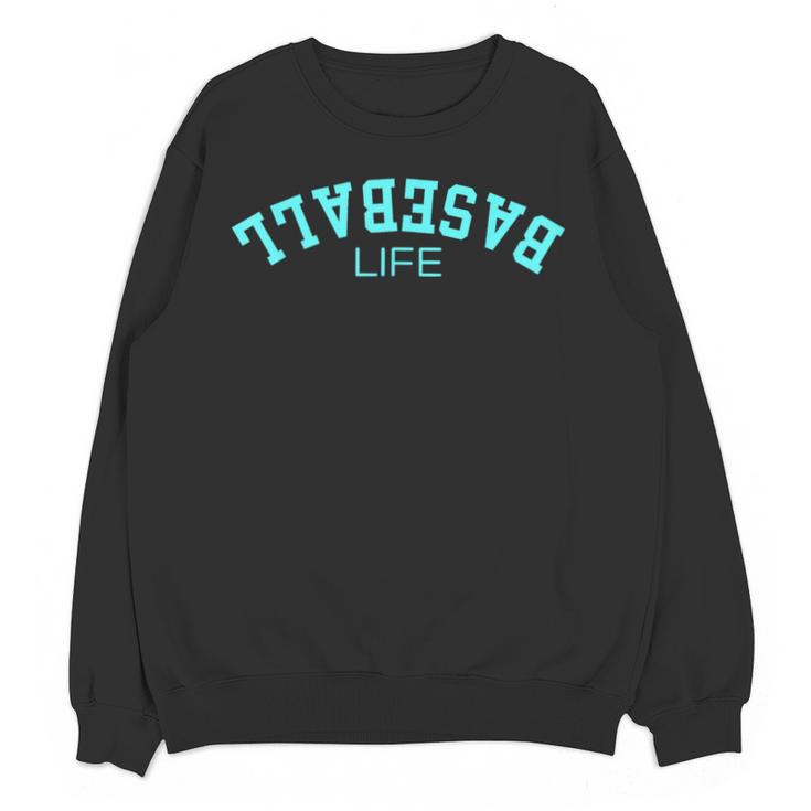 Upside Down Baseball Life Game Day Boys Girls Youth Unisex Sweatshirt