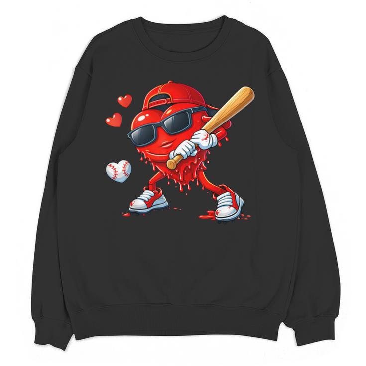 Valentine Baseball Heart Sports Love Valentines Day Boys Unisex Sweatshirt