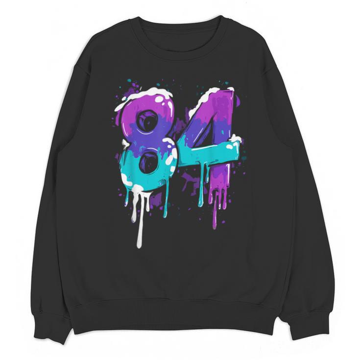 Vintage Baseball 84 Number Unisex Sweatshirt