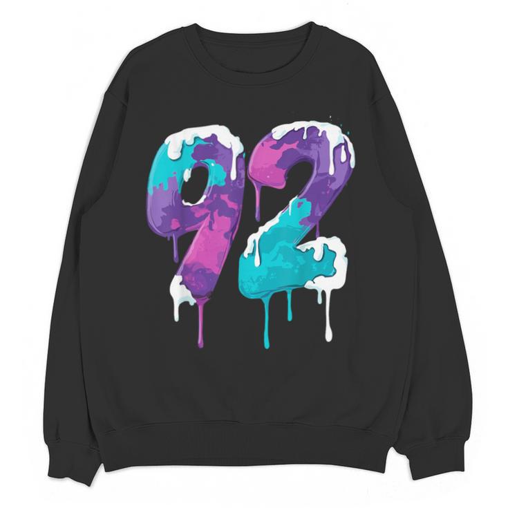 Vintage Baseball 92 Number Unisex Sweatshirt
