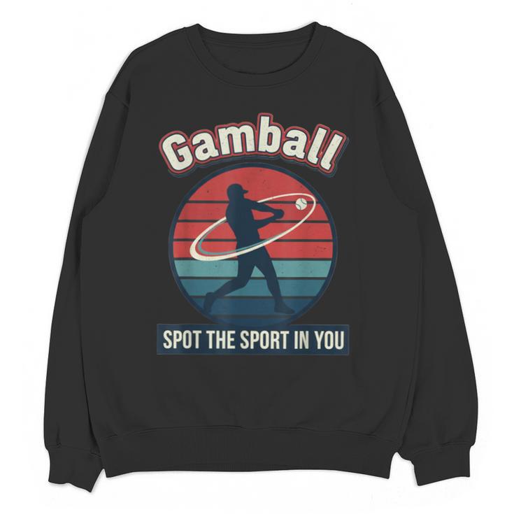 Vintage Baseball Batter Retro Sports Circle Graphic Unisex Sweatshirt