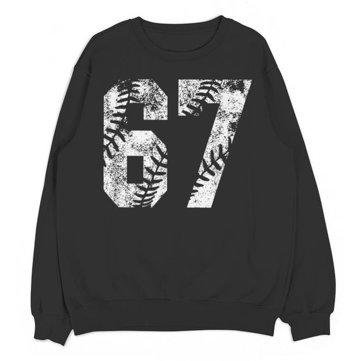 Vintage Baseball Number 67 Jersey Player Uniform Unisex Sweatshirt