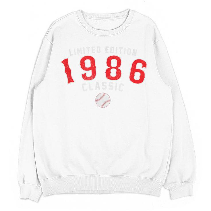 40 Year Old 1986 Classic Baseball 40th Birthday Unisex Sweatshirt