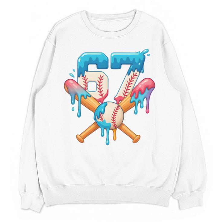 67 Baseball Life Style 101 Apparel Youth Drip Baseball Boys Unisex Sweatshirt