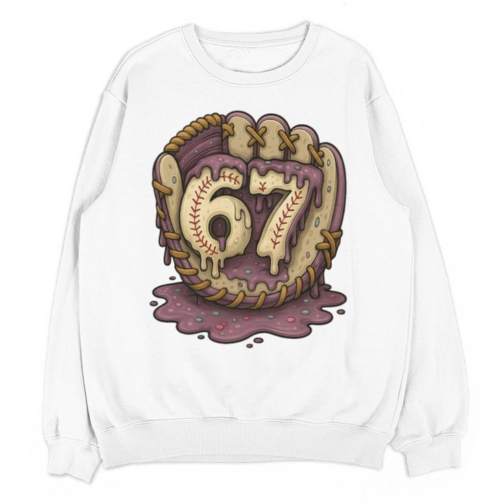 67 Ice Cream Drip Six Seven Baseball Premium Tri-Blend Unisex Sweatshirt