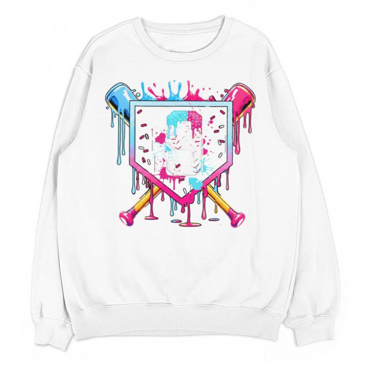9th Birthday Boys Baseball Ice Cream Drip Boys Baseball Unisex Sweatshirt