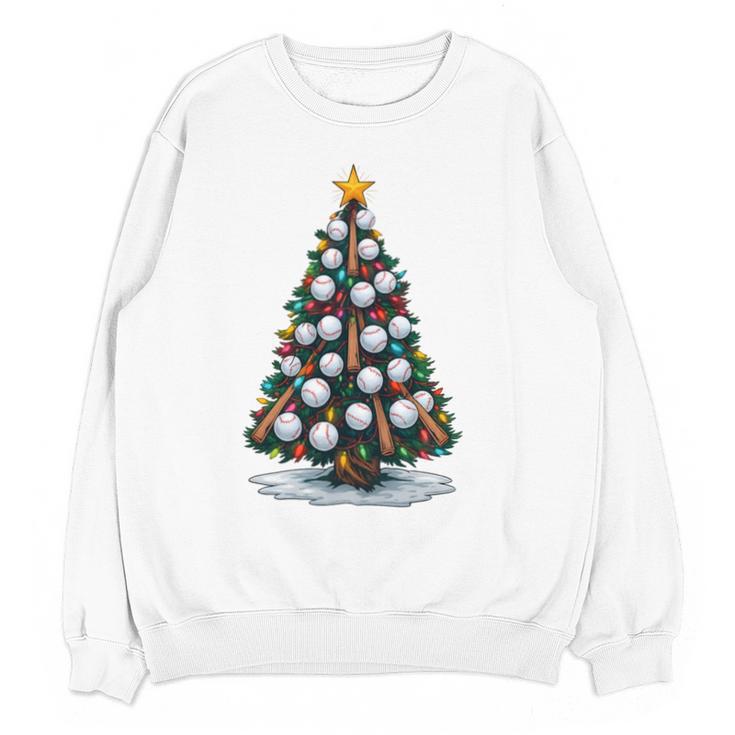 Baseball Christmas Tree Men Boys Youth Santa Sports Unisex Sweatshirt