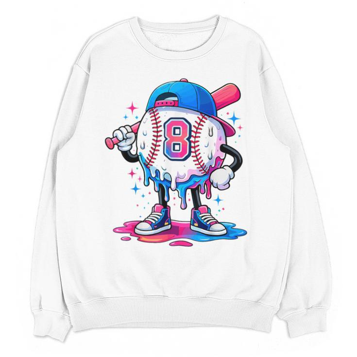 Baseball Drip 8th 8 Year Old Birthday Boys Pitcher Player Unisex Sweatshirt Baseball Drip 8th 8 Year Old Birthday Boys Pitcher Player Unisex Sweatshirt