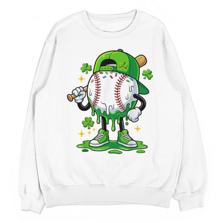 Baseball Drip Ice Cream Apparel Boy Youth St Patrick’s Day Unisex Sweatshirt