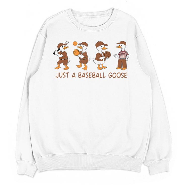Baseball Goose Baseball Silly Goose Game Day Sports Unisex Sweatshirt
