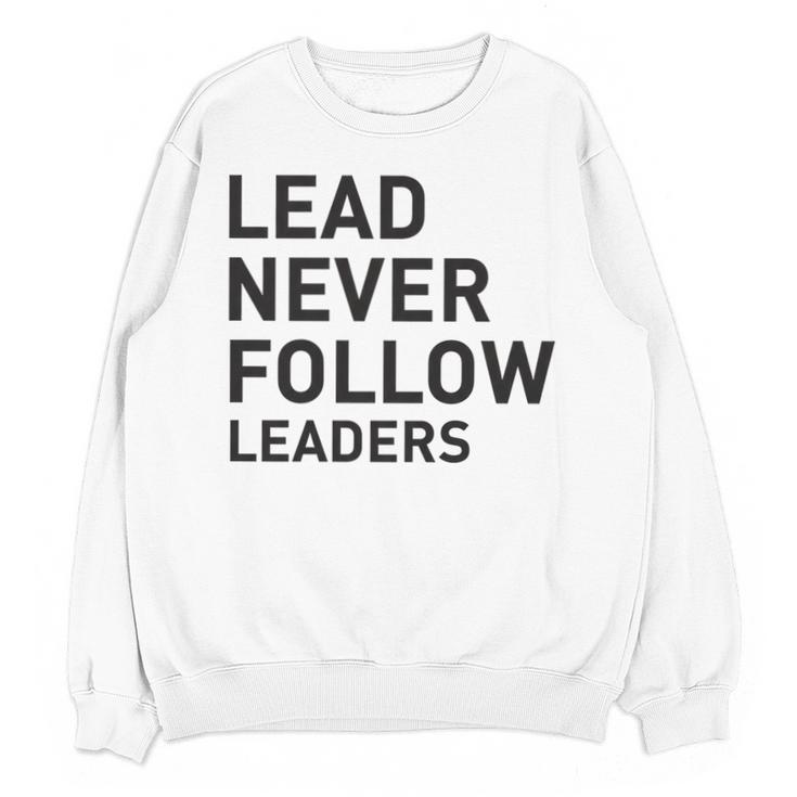 Baseball Lead Never Follow Leaders Team Captain Leadership Premium Tri-Blend Unisex Sweatshirt
