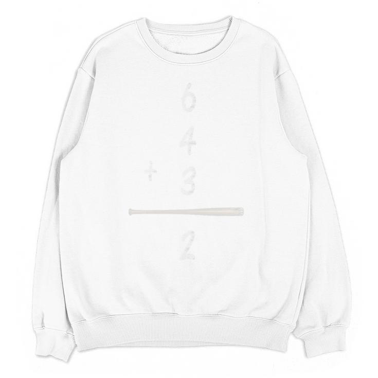 Baseball Math 6 4 3 2 Double Play Cute Softball Game Premium Tri-Blend Unisex Sweatshirt