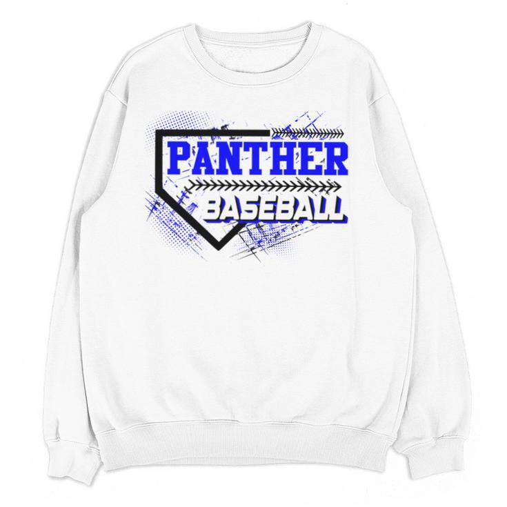 Blue Panther Baseball Home Plate Game Day Mascot Panther Unisex Sweatshirt