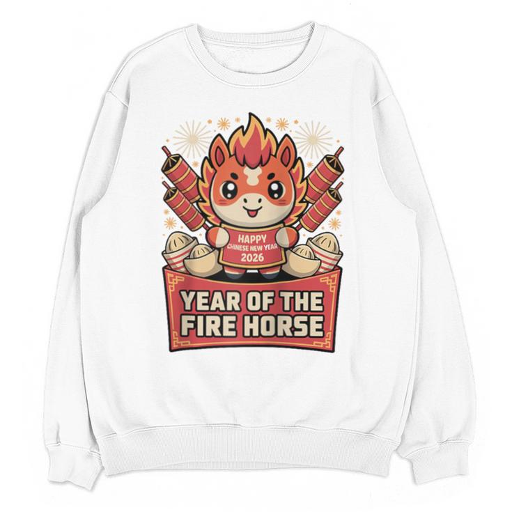 Chinese New Year 2026 Fire Horse Celebration Raglan Baseball Tee Unisex Sweatshirt