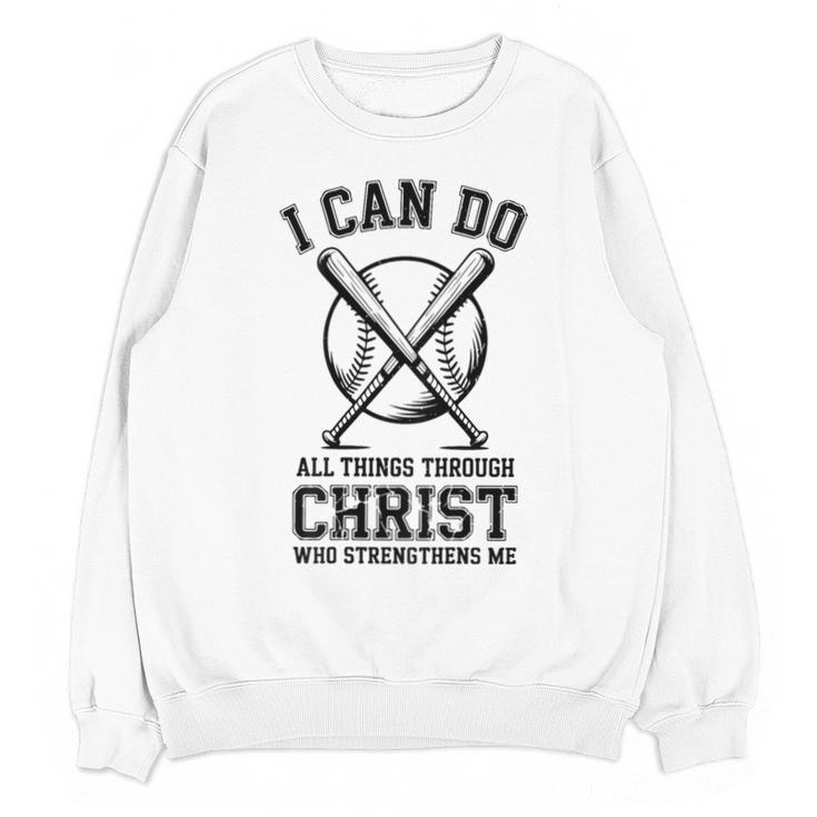 Christian Baseball Philippians 4 Unisex Sweatshirt