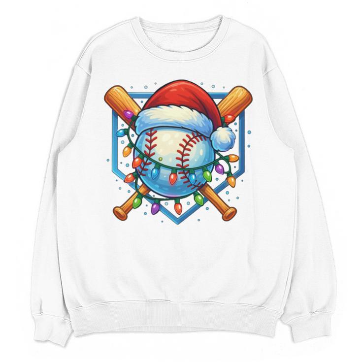 Christmas Baseball Drip For Boys Kids Ice Cream Drip Unisex Sweatshirt
