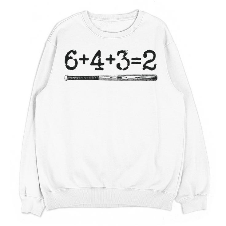 Double Play 6 4 3 2 Vintage Baseball Math Softball Player Premium Tri-Blend Unisex Sweatshirt