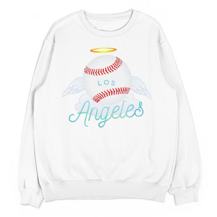 Los Angeles Angel Ball Tshirt Cool Baseball Team Premium Tri-Blend Unisex Sweatshirt