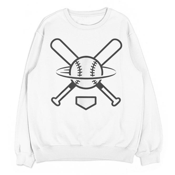 Minimalist Baseball Clean Sports Graphic Tee For Fan Players Unisex Sweatshirt