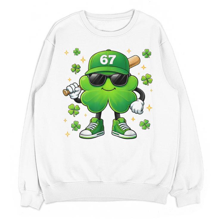Shamrocks Playing Baseball St Patricks Day 6 7 Meme Men Boys Unisex Sweatshirt Shamrocks Playing Baseball St Patricks Day 6 7 Meme Men Boys Unisex Sweatshirt