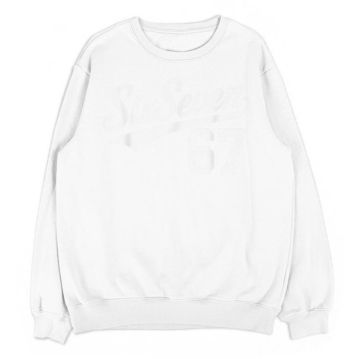 Six Seven Baseball Style Number 67 Sports Slang Meme Kids Unisex Sweatshirt