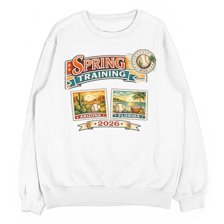 Spring Training 2026 Retro Postcard Baseball Premium Tri-Blend Unisex Sweatshirt