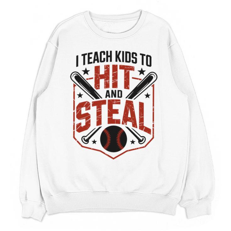 I Teach Kids To Hit And Steal Baseball Softball Coach Premium Tri-Blend Unisex Sweatshirt I Teach Kids To Hit And Steal Baseball Softball Coach Premium Tri-Blend Unisex Sweatshirt