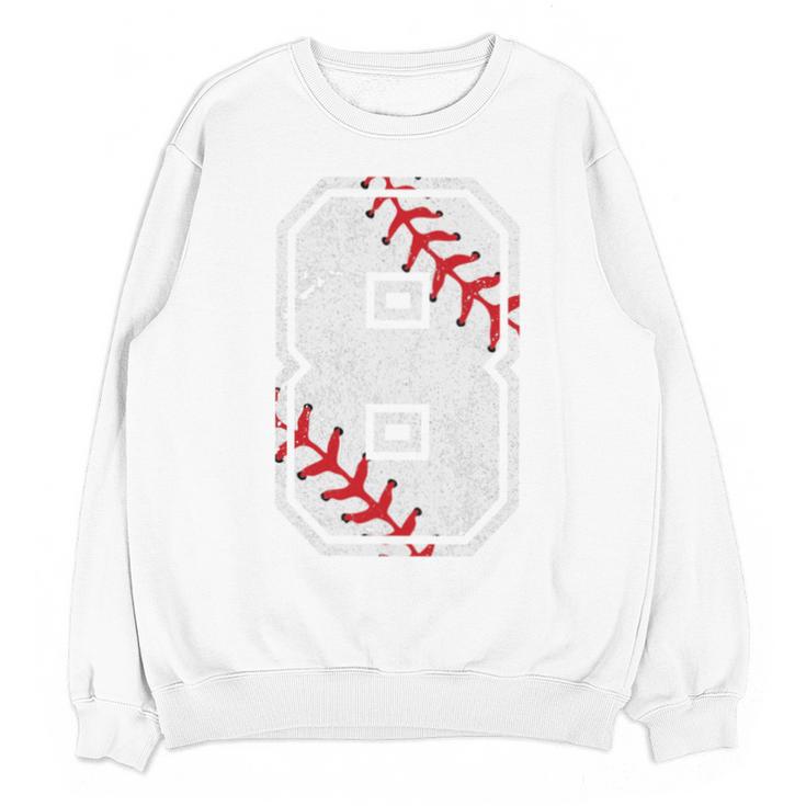 Vintage Baseball 8 Jersey Number 8 Unisex Sweatshirt