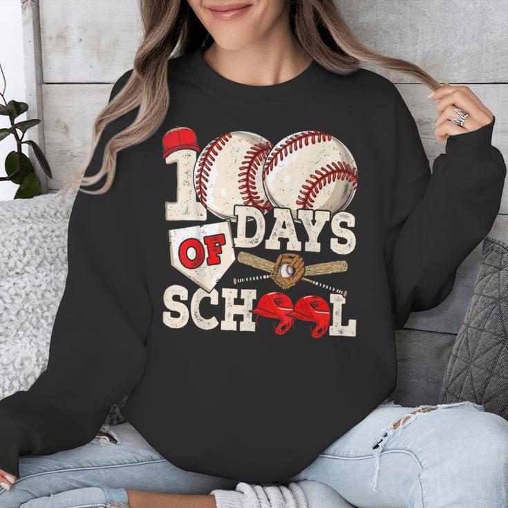 100 Days Of School Baseball 100th Day Of School Kids Teacher Unisex Sweatshirt 100 Days Of School Baseball 100th Day Of School Kids Teacher Unisex Sweatshirt
