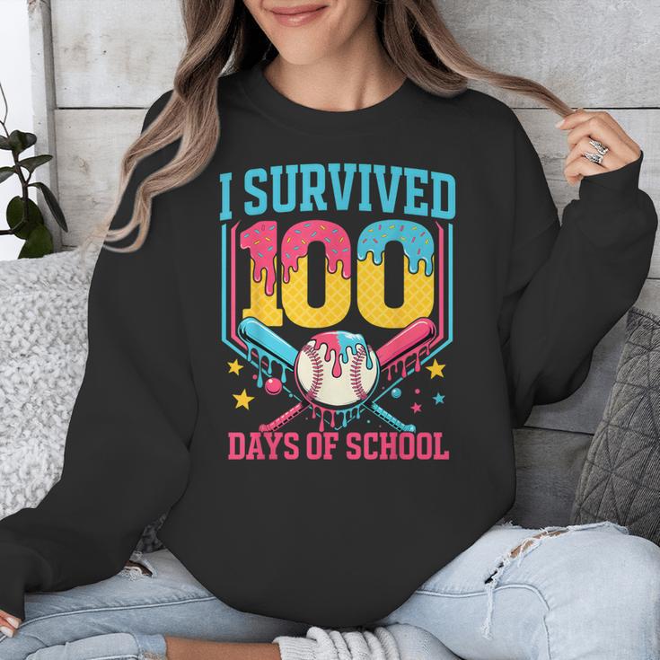 100 Days Of School Baseball Drip 100 Days Boy Girl Kids Unisex Sweatshirt 100 Days Of School Baseball Drip 100 Days Boy Girl Kids Unisex Sweatshirt