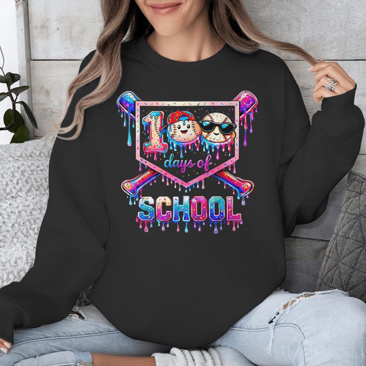 100 Days Of School Baseball Drip Boys For Men Kids Unisex Sweatshirt