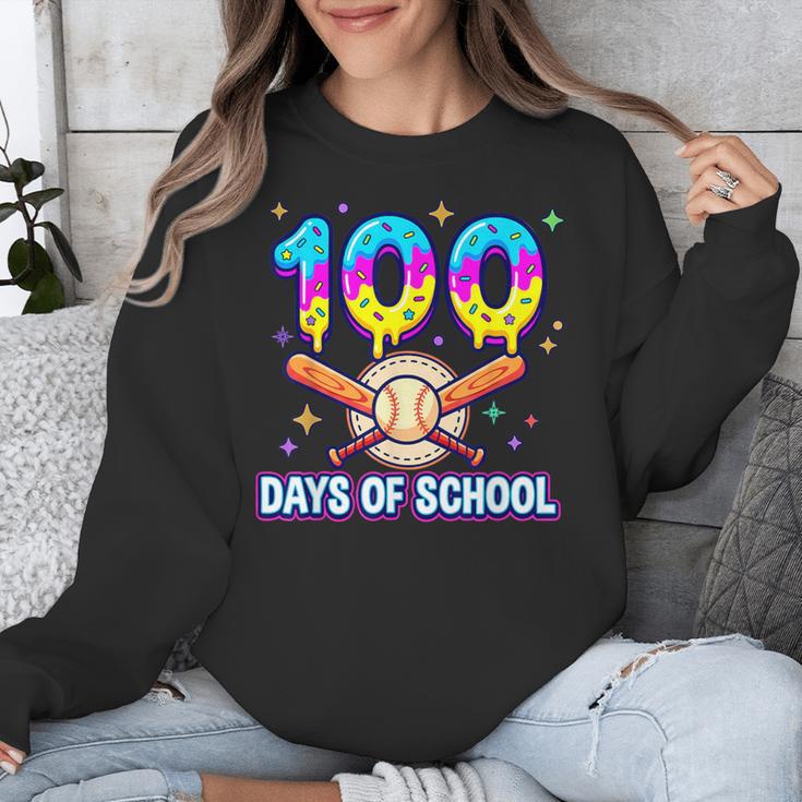 100 Days Of School Baseball Ice Cream Drip Kids Boys Teacher Unisex Sweatshirt 100 Days Of School Baseball Ice Cream Drip Kids Boys Teacher Unisex Sweatshirt