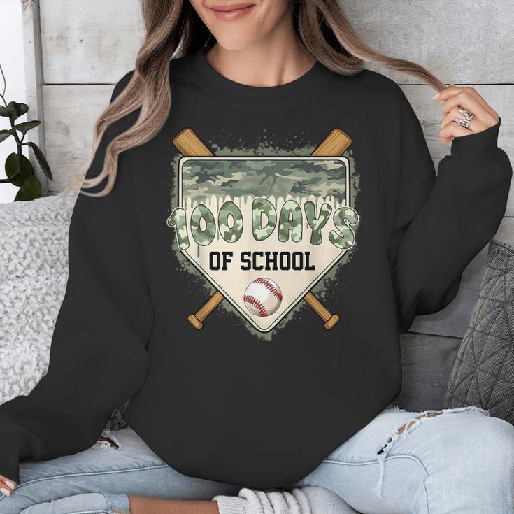 100 Days Of School Home Plate Camo Baseball Dripping Boys Unisex Sweatshirt 100 Days Of School Home Plate Camo Baseball Dripping Boys Unisex Sweatshirt