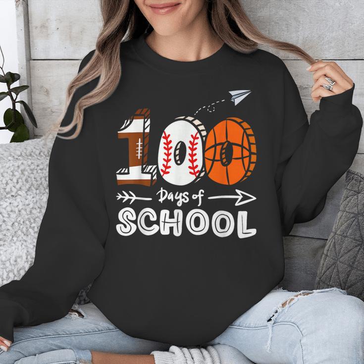 100th Day Of School Basketball Baseball Football Kids Boys Unisex Sweatshirt 100th Day Of School Basketball Baseball Football Kids Boys Unisex Sweatshirt