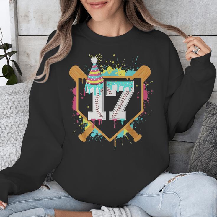 17th Birthday Baseball Drip Number 17 Year Old Birthday Boy Unisex Sweatshirt 17th Birthday Baseball Drip Number 17 Year Old Birthday Boy Unisex Sweatshirt