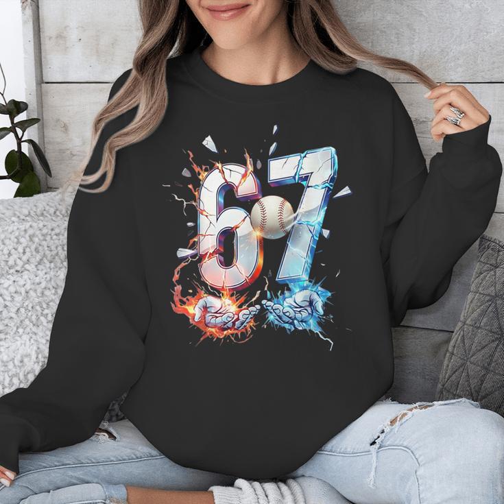 6 7 Baseball Six Seven Meme 67 Hands Kids Men Women Unisex Sweatshirt 6 7 Baseball Six Seven Meme 67 Hands Kids Men Women Unisex Sweatshirt