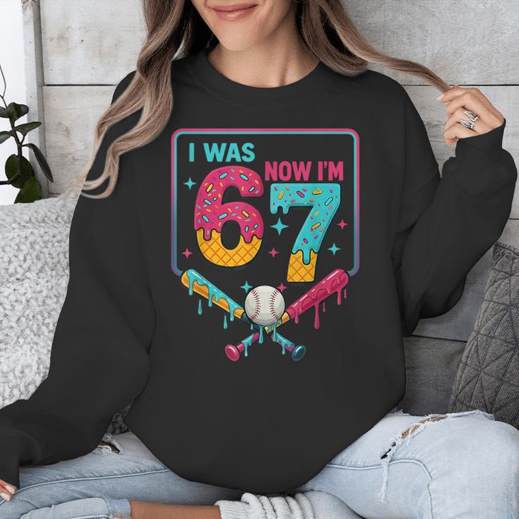 I Was 6 Now Im 7 Ice Cream Drip Baseball For Men Women Kids Unisex Sweatshirt I Was 6 Now Im 7 Ice Cream Drip Baseball For Men Women Kids Unisex Sweatshirt