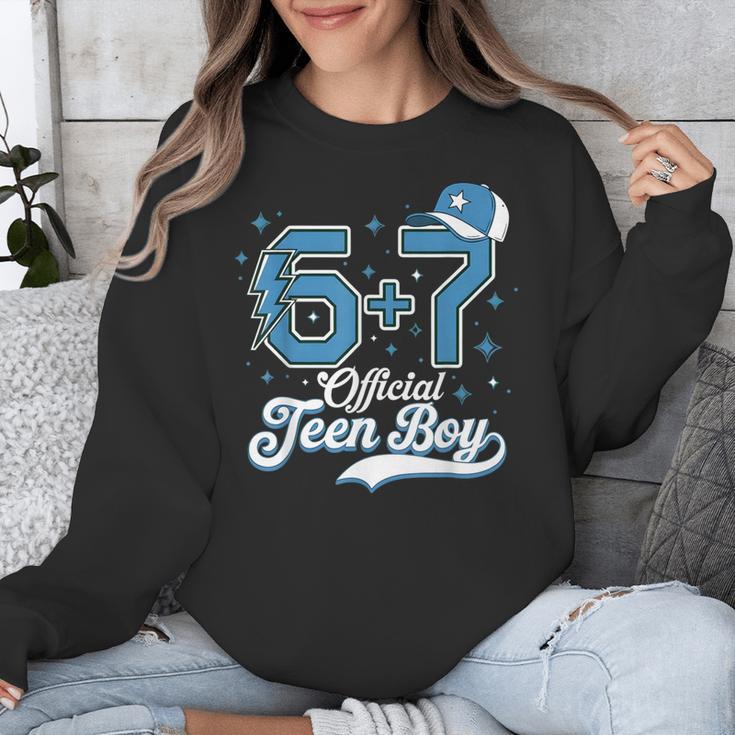 6 7 Meme Official Teenager 13th Birthday Baseball Boy Unisex Sweatshirt 6 7 Meme Official Teenager 13th Birthday Baseball Boy Unisex Sweatshirt