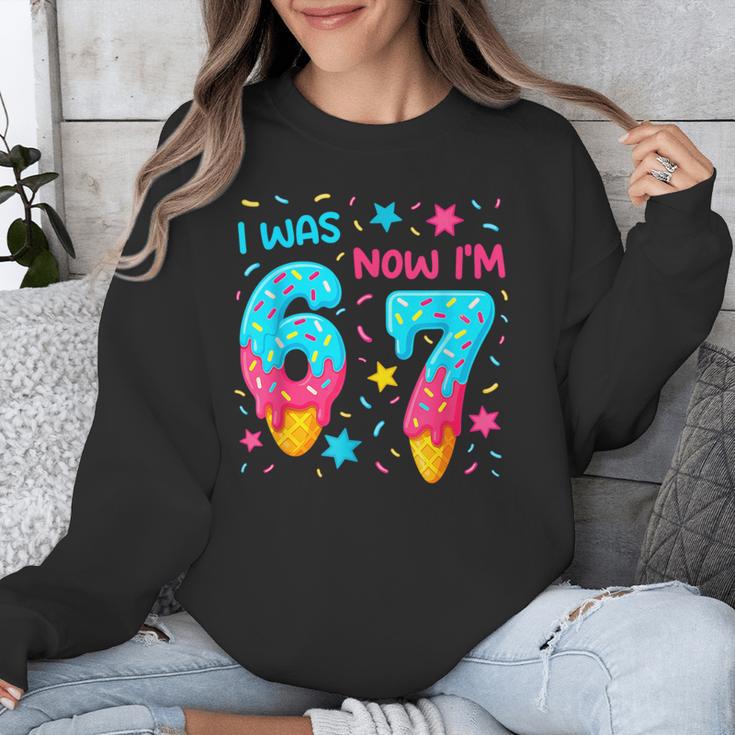 I Was 6 Now I'm 7 67 Birthday Baseball Drip 7 Year Old Unisex Sweatshirt I Was 6 Now I'm 7 67 Birthday Baseball Drip 7 Year Old Unisex Sweatshirt