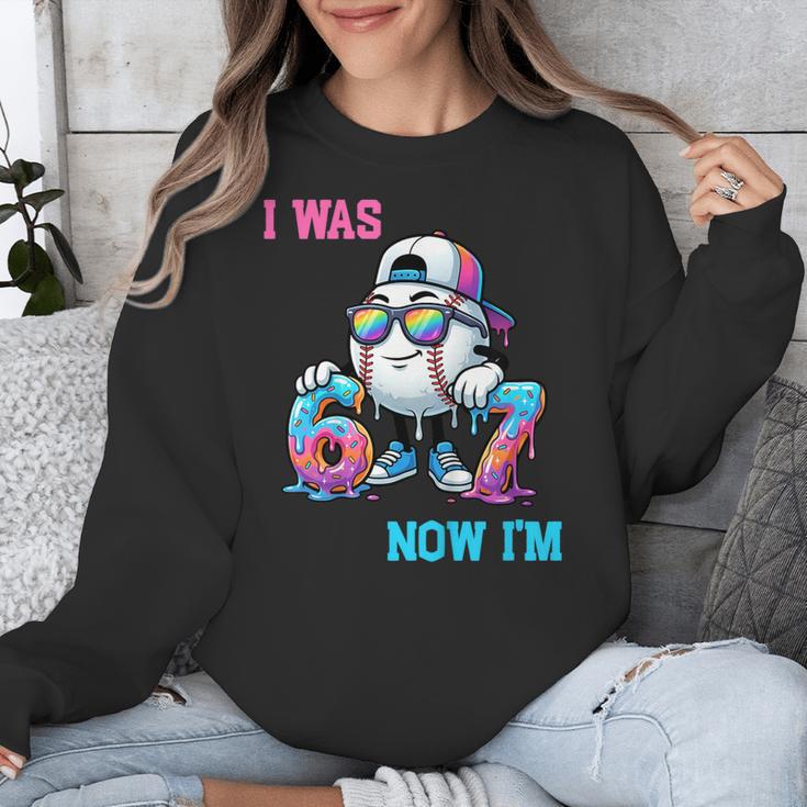 I Was 6 Now I'm 7 Baseball Birthday Drip Ice Cream Boy Unisex Sweatshirt I Was 6 Now I'm 7 Baseball Birthday Drip Ice Cream Boy Unisex Sweatshirt
