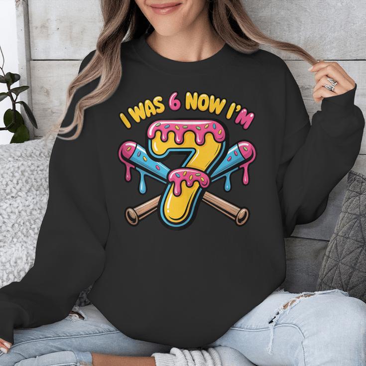 I Was 6 Now I'm 7 Dripping Ice Cream Baseball 67 Drip Unisex Sweatshirt I Was 6 Now I'm 7 Dripping Ice Cream Baseball 67 Drip Unisex Sweatshirt