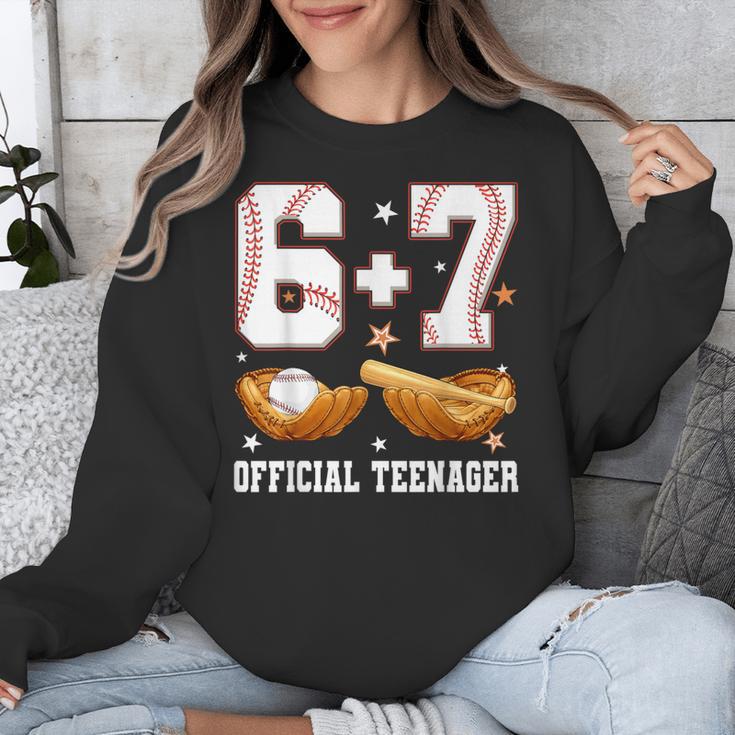 67 13 Year Old Official Teenager Baseball Boy 13th Birthday Unisex Sweatshirt