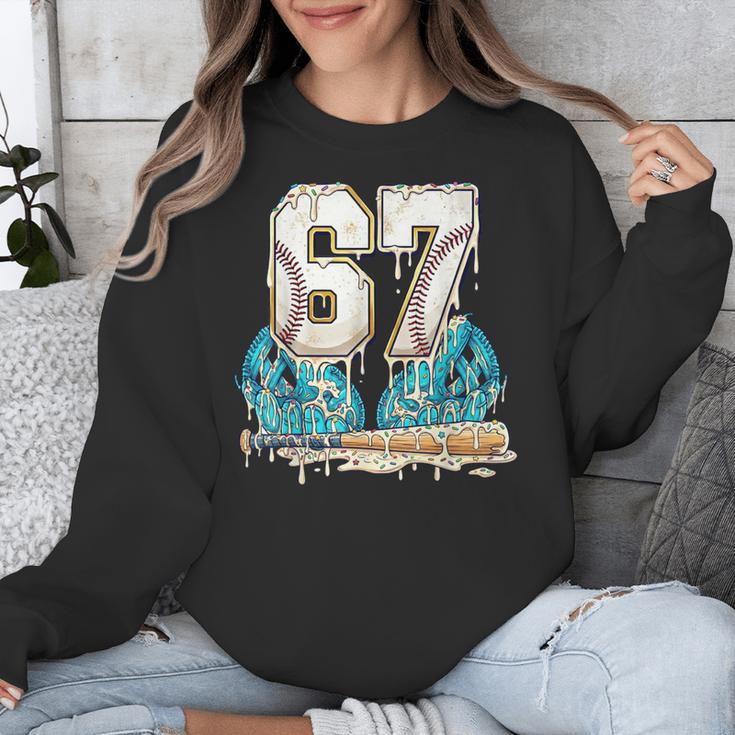 67 Baseball Drip Boys Youth Kids 6-7 Ice Cream Dripping 6 7 Unisex Sweatshirt 67 Baseball Drip Boys Youth Kids 6-7 Ice Cream Dripping 6 7 Unisex Sweatshirt