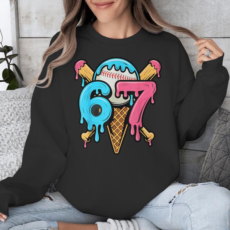 67 Baseball Ice Cream Drip Player Unisex Sweatshirt 67 Baseball Ice Cream Drip Player Unisex Sweatshirt