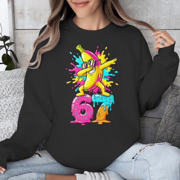 67 Baseball Ice Cream Six Seven Dabbing Banana Unisex Sweatshirt